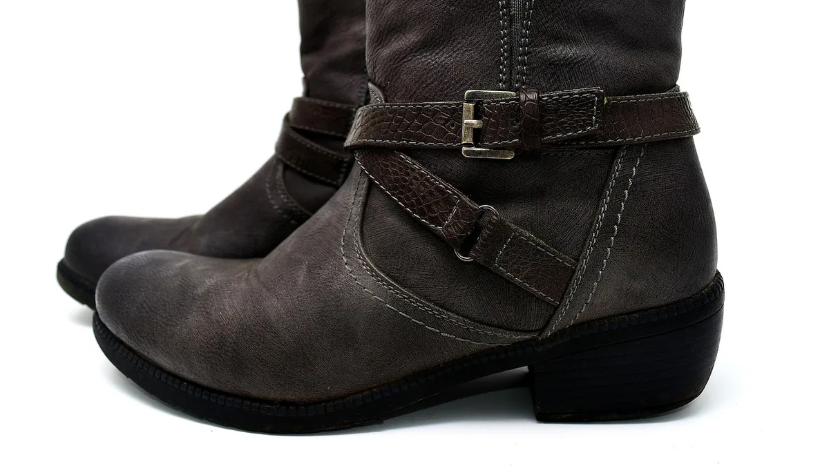 ankle boots, boots, shoes, winter boots, leather boots, gray, leather shoe